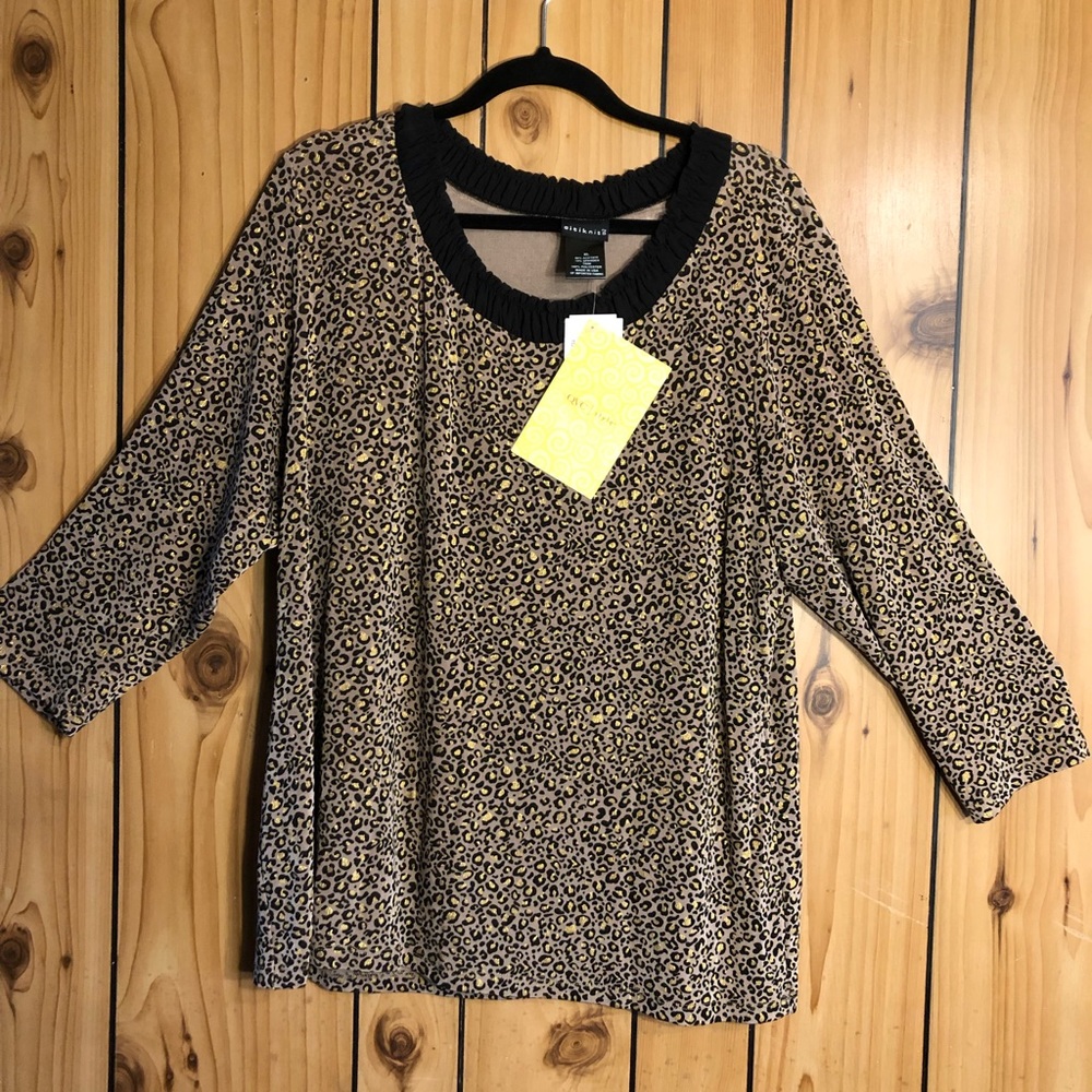 Citiknit animal print blouse